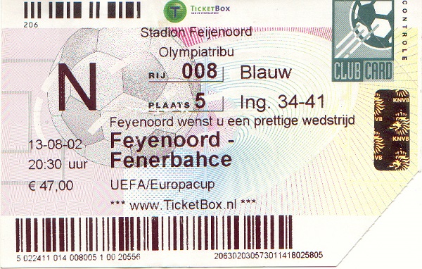 Feyenoord-fenerbahce (voorronde CL)