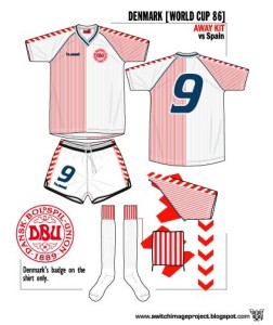 Denmark WC1986 Away